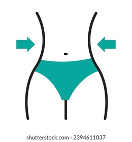 anorexia icon of weight loss vector isolated
