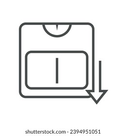 anorexia icon of weight scale vector isolated