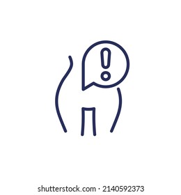 Anorexia Line Icon, Eating Disorder