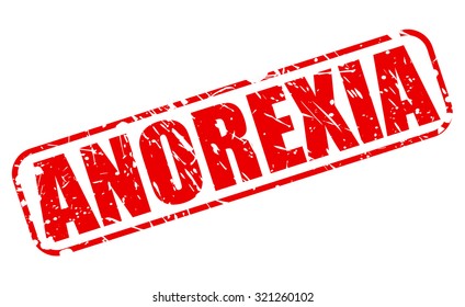 ANOREXIA red stamp text on white