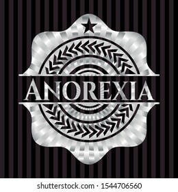 Anorexia silvery badge. Vector Illustration. Mosaic.