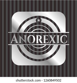 Anorexic silver shiny emblem