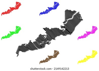 Anori municipality (Amazonas state, Municipalities of Brazil, Federative Republic of Brazil) map vector illustration, scribble sketch Anori map