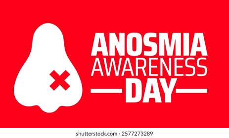 Anosmia Awareness Day background banner or poster design template. observed every year in February. Holiday concept. Use to any Template, card, poster, placard, template.