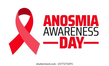 Anosmia Awareness Day background banner or poster design template. observed every year in February. Holiday concept. Use to any Template, card, poster, placard, template.