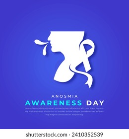 Anosmia Awareness Day Paper cut style Vector Design Illustration for Background, Poster, Banner, Advertising, Greeting Card