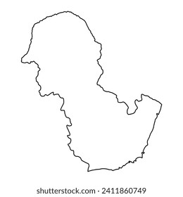 Anosy region map, administrative division of Madagascar. Vector illustration.