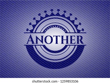 Another badge with denim texture
