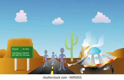 It's another race from outer space, vector illustration
