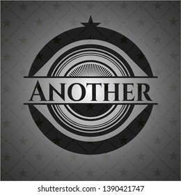 Another realistic black emblem. Vector Illustration. Detailed.