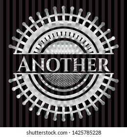 Another silver badge. Vector Illustration. Mosaic.