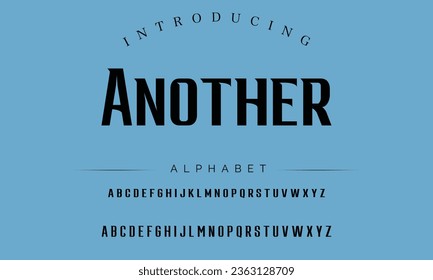 Another Sport Modern Italic Alphabet Font. Typography urban style fonts for technology, digital, movie logo design. vector illustration