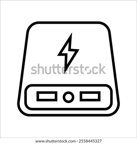 Another version of a power bank with a digital display and port.
