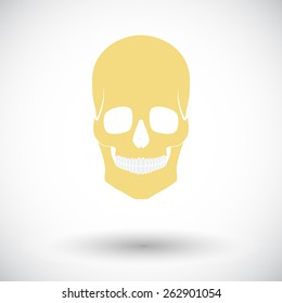 Anotomy skull. Single flat icon on white background. Vector illustration.