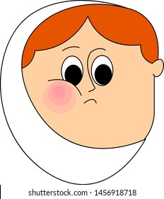 Dolor de dientes anodino, ilustración, vector sobre fondo blanco