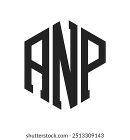 ANP Logo Design. Initial Letter ANP Monogram Logo using Hexagon shape