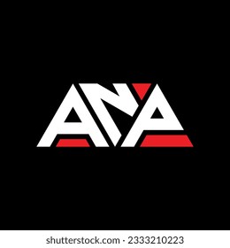 Diseño del logotipo de la letra del triángulo ANP con forma de triángulo. Monograma de diseño del logotipo del triángulo ANP. Plantilla de logotipo vectorial del triángulo ANP con color rojo. Logo triangular ANP Diseño sencillo, elegante y lujoso.