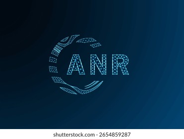 ANR low poly letter logo vector design. ANR lower poly logo design. ANR unique low poly logo design.