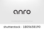 Anro, Abstract technology science alphabet lowercase font. digital space typography vector illustration design