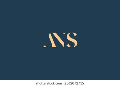 ANS abstract letter logo design. This logo is designed by three abstract letters.