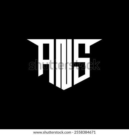 ANS letter logo design with white background in illustrator, vector logo modern alphabet font overlap style, calligraphy designs for logo, Poster, Invitation, etc.