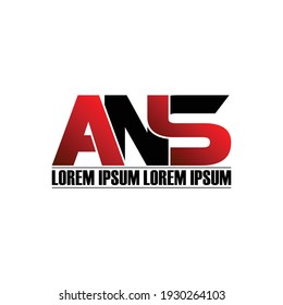 ANS letter monogram logo design vector