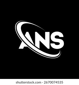 ANS logo. ANS letter logo design. Initials ANS logo linked with circle and uppercase monogram logo. ANS typography for technology, business and real estate brand.