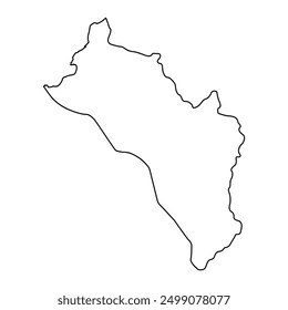 Anse la Raye district map, administrative division of Saint Lucia. Vector illustration.
