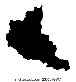 Anseba region map, administrative division of Eritrea. Vector illustration.