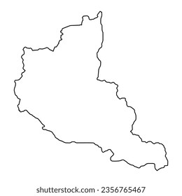 Anseba region map, administrative division of Eritrea. Vector illustration.