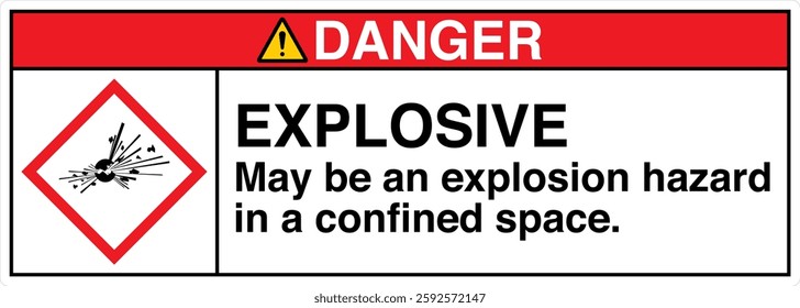 ANSI Z535 GHS chemicals label explosive may be an explosion hazard in a confined space