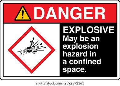 ANSI Z535 GHS chemicals label explosive may be an explosion hazard in a confined space