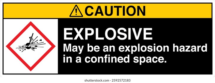 ANSI Z535 GHS chemicals label explosive may be an explosion hazard in a confined space