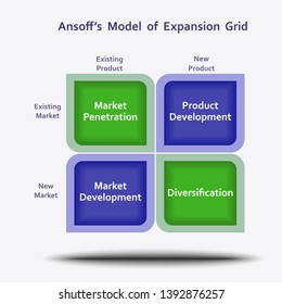 Ansoffs Model Analysis Infographic Designbanner Eps10 Stock Vector ...
