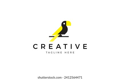 Anstract bird aviary logo template vector.