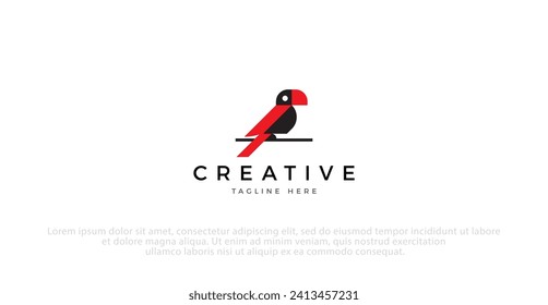 Anstract bird aviary logo template vector.