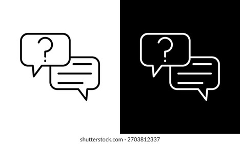 Answer Box White Icon Set Design