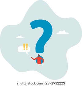 Answer business question, determination or sill and decision to solve problem, FAQ frequently asked questions.business concept.flat character.