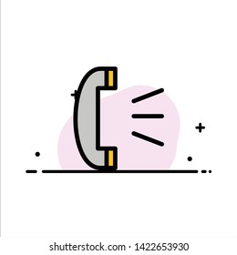 Answer, Call, Client Support, Customer Support  Business Flat Line Filled Icon Vector Banner Template