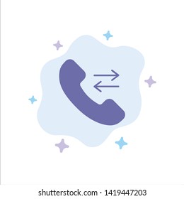 Answer, Call, Contact us Blue Icon on Abstract Cloud Background