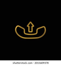 Answer A Call gold plated metalic icon or logo vector