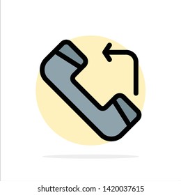 Answer, Call, Incoming Abstract Circle Background Flat color Icon