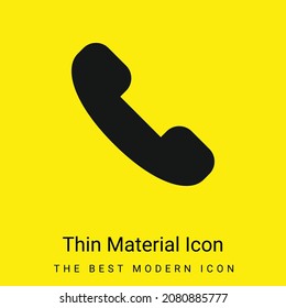 Answer Call minimal bright yellow material icon