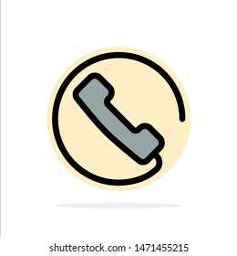 Answer, Call, Phone Abstract Circle Background Flat color Icon