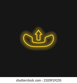 Answer A Call yellow glowing neon icon