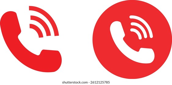 Answer And Decline Call Phone Button.Trendy telephone template for website, sign, symbol, ui and logo design.Phone sign simple icon.

