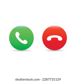 Answer and decline symbol modern, simple, vector, icon for website design, mobile app, ui. Vector Illustration