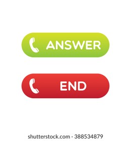 Answer And End Phone Call Buttons