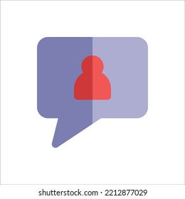 Answer, Flat Style Icon. Suitable for Web Design, Logo, Application.