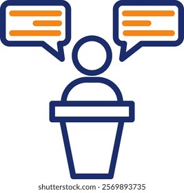 Answer Icon color line Vector Illustration